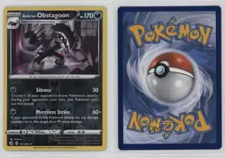 Galarian Obstagoon Reverse Foil Pokemon Sword & Shield Fusion Strike #161 0d95 - Image 3