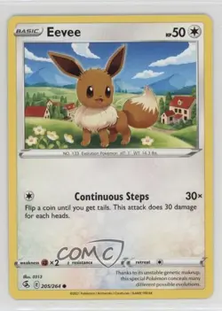 Eevee Pokemon Sword & Shield Fusion Strike #205 17wc - Image 1