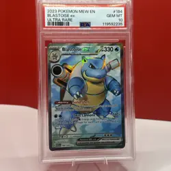 PSA 10 Blastoise ex 184/165 Pokemon 151 Ultra Rare 2023 MEW EN GEM MINT - Image 1
