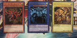 Yu-Gi-Oh! Egyptian God Card Set Obelisk Slifer Ra LC01 25th Anniversary Edition - Image 1