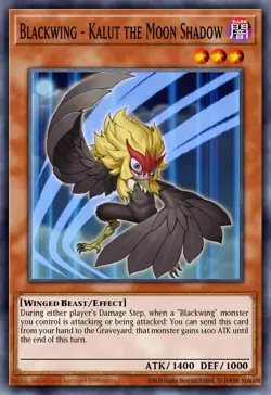 Blackwing - Kalut the Moon Shadow - RA03 - Platinum Secret Rare - Yugioh - Euro - Image 1