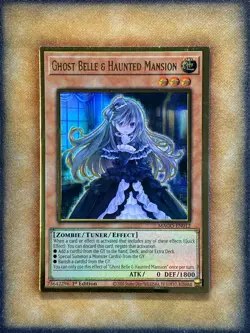 Yugioh Ghost Belle & Haunted Mansion MAGO-EN012 Gold Rare 1st Ed NM - Image 1