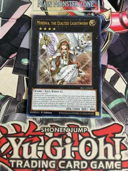 Minerva, The Exalted Lightsworn Ultra Rare Gold BLC1-EN013 Yugioh - Image 1