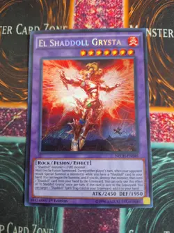 Yu-Gi-Oh! TCG El Shaddoll Grysta NECH-EN048 Secret Rare 1st Edition Near Mint - Image 1