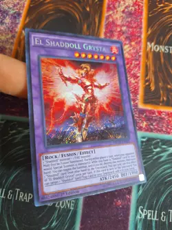 Yu-Gi-Oh! TCG El Shaddoll Grysta NECH-EN048 Secret Rare 1st Edition Near Mint - Image 2