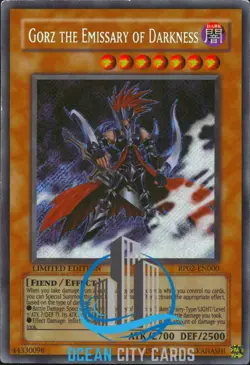 Yugioh Gorz the Emissary of Darkness RP02-EN000 Secret Rare Limited Edition - Image 1