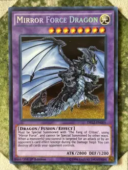 YuGiOh MIRROR FORCE DRAGON Secret Rare DRL2-EN005 - Image 2