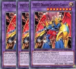 Yugioh - VWXYZ-Dragon Catapult Cannon x 3 - 1st Edition NM - Plus Free Holo Card - Image 1