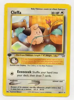 Cleffa 20/111 Neo Genesis Regular vintage 1st edition wotc pokemon trading card - Image 1