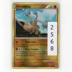 Pokemon TCG Hitmontop 5/123 HGSS Base Set Reverse Holo Rare Card EN-MP 2010 - Image 3