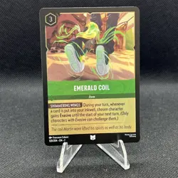 Emerald Coil 120/204 Disney Lorcana Archazia's Island Uncommon Cold Foil Card NM - Image 1