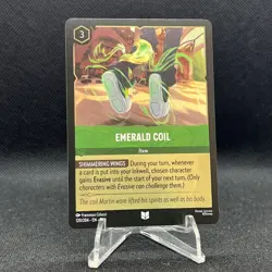 Emerald Coil 120/204 Disney Lorcana Archazia's Island Uncommon Cold Foil Card NM - Image 2
