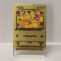Gold Metal Pikachu Pokemon Card-Collectible Gift Display！lovely‌ - Image 2