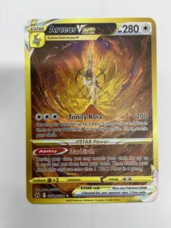 Gold Metal Arceus VSTAR HP280 Pokemon Card-Collectible Gift Display!lovely‌ - Image 1