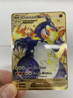 Charizard Vmax HP330 Gold Metal Pokemon Card-Collectible Gift Display lovely‌ - Image 3
