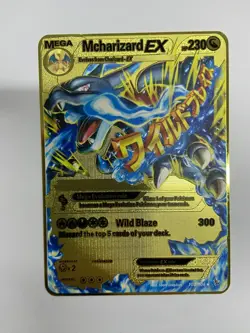 Mcharizard EX HP230 Gold Metal Pokemon Card-Collectible Gift Display！lovely‌ - Image 2