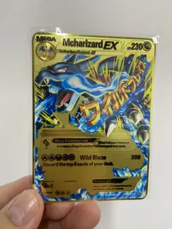 Mcharizard EX HP230 Gold Metal Pokemon Card-Collectible Gift Display！lovely‌ - Image 3