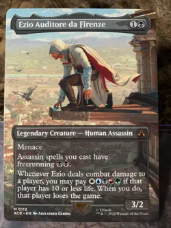 MTG TCG Assassins Creed Ezio Auditore da Firenze Borderless 0113 Regular Mythic - Image 1