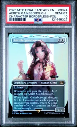 Aerith Gainsborough #0374 *FOIL* MTG Final Fantasy *GEM MINT PSA 10* - Image 1