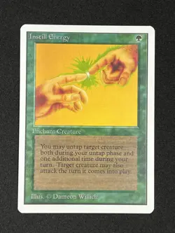 MTG INSTILL ENERGY Unlimited Edition Regular MT Uncommon Magic The Gathering - Image 1