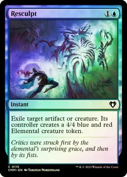 Resculpt Foil Commander Masters NM MTG - Image 1