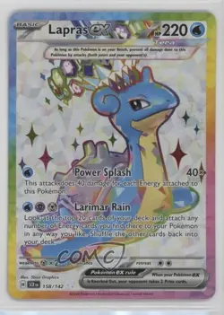 Lapras ex Ultra Rare Pokemon SV07: Stellar Crown #158 12hz - Image 1