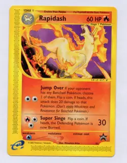 Rapidash 51/53 Wotc Promo Regular vintage e read wotc 151 pokemon tcg black star - Image 1