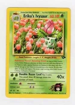 Erika's Ivysaur 41/132 Gym Challenge Regular vintage wotc pokemon tcg 151 - Image 1