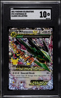 2021 Pokemon Celebrations SGC 10 M Rayquaza EX 76 Classic Collection Gem Mint - Image 3
