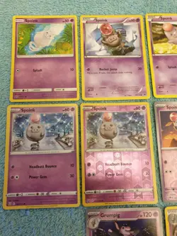 SPOINK & GRUMPIG BUNDLE OF POKEMON CARDS - Image 2