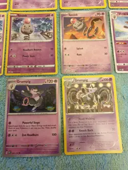 SPOINK & GRUMPIG BUNDLE OF POKEMON CARDS - Image 4