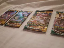 Pokemon Sword & Shield Evolving Skies Four (4) Booster Pack Art Set NEW & SEALED - Image 3