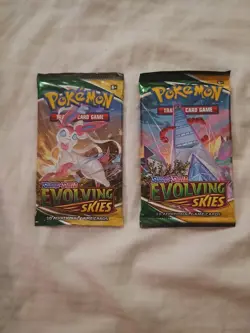 Pokemon Sword & Shield Evolving Skies Four (4) Booster Pack Art Set NEW & SEALED - Image 5