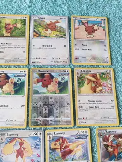 BUNEARY & LOPUNNY BUNDLE OF POKEMON CARDS - Image 3