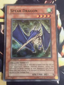 Yugioh: Spear Dragon - LOD-035 - Super Rare - 1st Edition - MP - Image 1