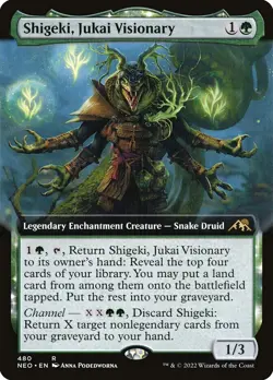 NEO Extended Art SHIGEKI JUKAI VISIONARY 1x Magic Kamigawa Neon Dynasty MTG NM - Image 1