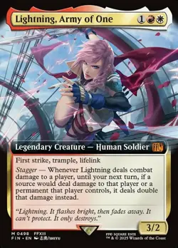 x1 Lightning, Army of One - Extended Art M MTG Final Fantasy M/NM, English - Image 1