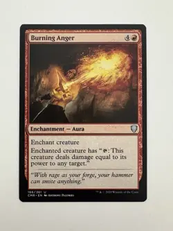 Burning Anger MTG Magic the Gathering Card NM Near Mint CMR - Image 1
