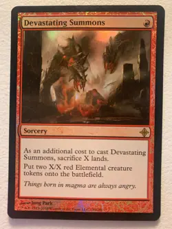 MTG 1x FOIL Devastating Summons Rise of the Eldrazi Magic the Gathering x1 MP - Image 1