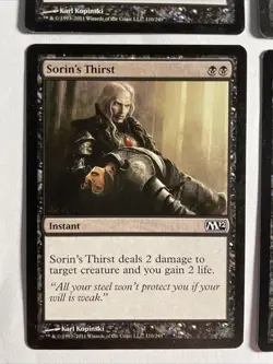 4x Mtg Core Set 2012 M12 Sorin‘s Thirst NM Magic The Gathering - Image 2