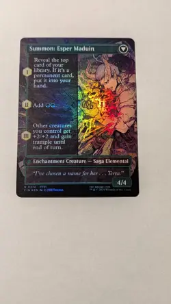 FOIL Borderless ESPER ORIGINS SUMMON: ESPER MADUIN mtg NM Final Fantasy Rare - Image 2