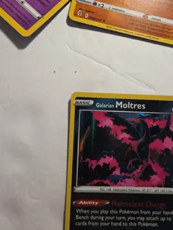 Galarian Moltres Holo Rare Card 93/203 Evolving Skies Pokemon TCG Dot On Corner - Image 5