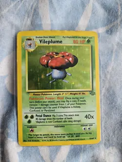 Vileplume 15/64 Holo Jungle Set Pokemon Card WOTC HP Vintage Holo - Image 1