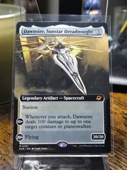MTG EOE Dawnsire Sunstar Dreadnought Extended Art Foil 0351 Pack Fresh - Image 1
