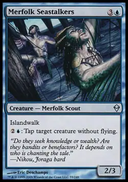 Merfolk Seastalkers -Foil Light Play MTG Zendikar - Image 1