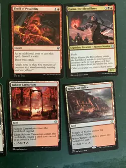 Mtg Small Red Black Bundle: Lands, Chaos Warp, Thrill Of Possibility, Etc - Image 2