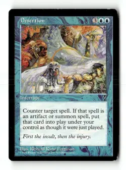 MTG Desertion - Visions Heavily Played English - Image 1