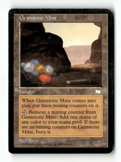 MTG Gemstone Mine - Weatherlight Heavily Played English - Image 1