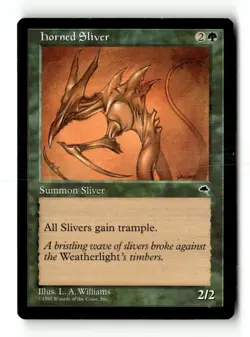 MTG Horned Sliver - Tempest Heavily Played English - Image 1