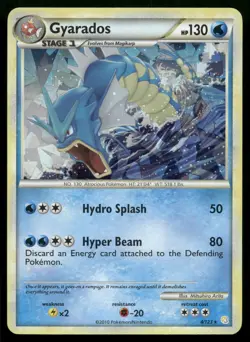 Gyarados 4/123 HeartGold SoulSilver Deck Cracked Ice Holo Rare POKEMON - Image 1